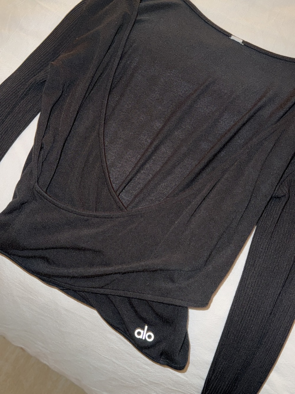 Alo yoga wrap style long sleeve ballet top size small